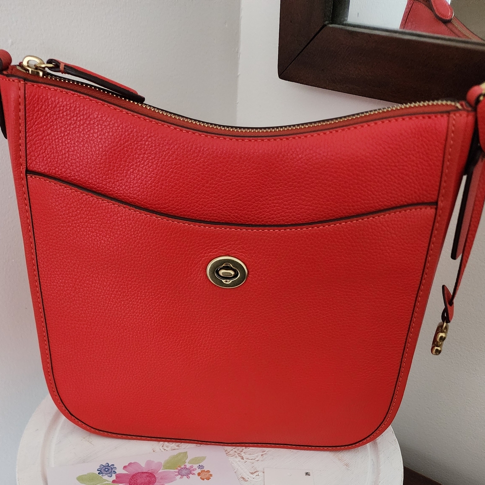 Coach Chaise Crossbody/Shoulder Bag NWT Red/Orange